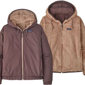 Patagonia Reversible Los Gatos Cambria Jacket - Purple + Grey (hooded)